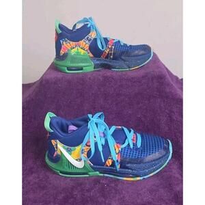 Nike LeBron Witness Mid Youth Blue Kaleidoscope DQ8650-400 Shoes Sneaker Sz 4.5Y